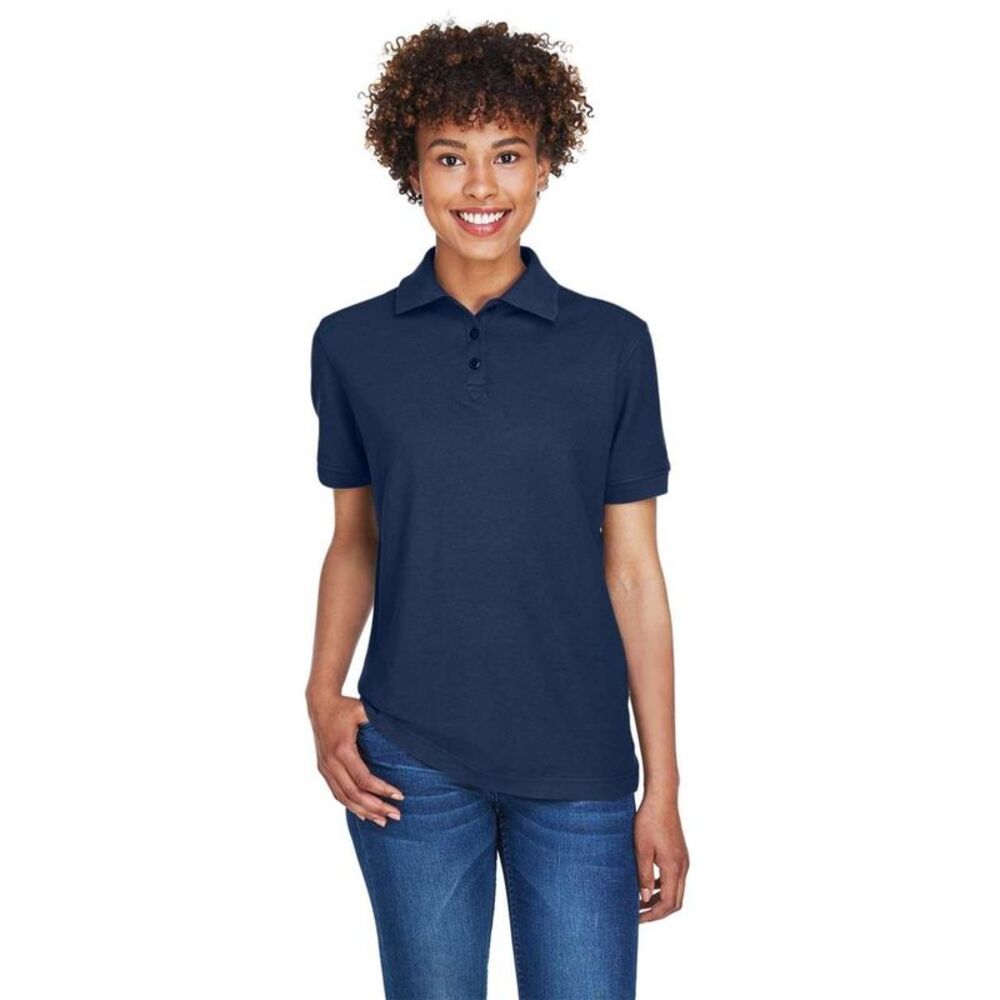 UltraClub Women's Whisper Pique Polo / Navy